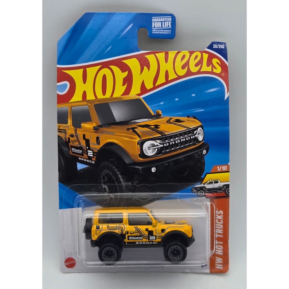 Hot Wheels '21 Ford‎ Bronco HW Hot Trucks Kids 1:64 Yellow BFGoodrich Livery